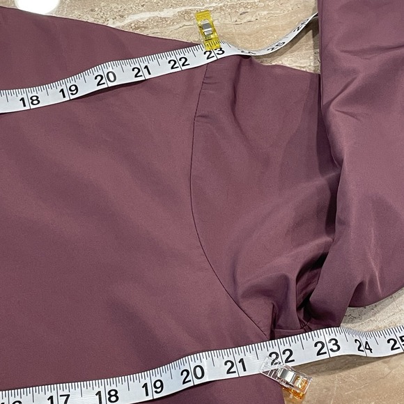 Aeropostale Purple Windbreaker Hooded Rain Jacket Packable Pockets Lightweight M - Picture 6 of 9